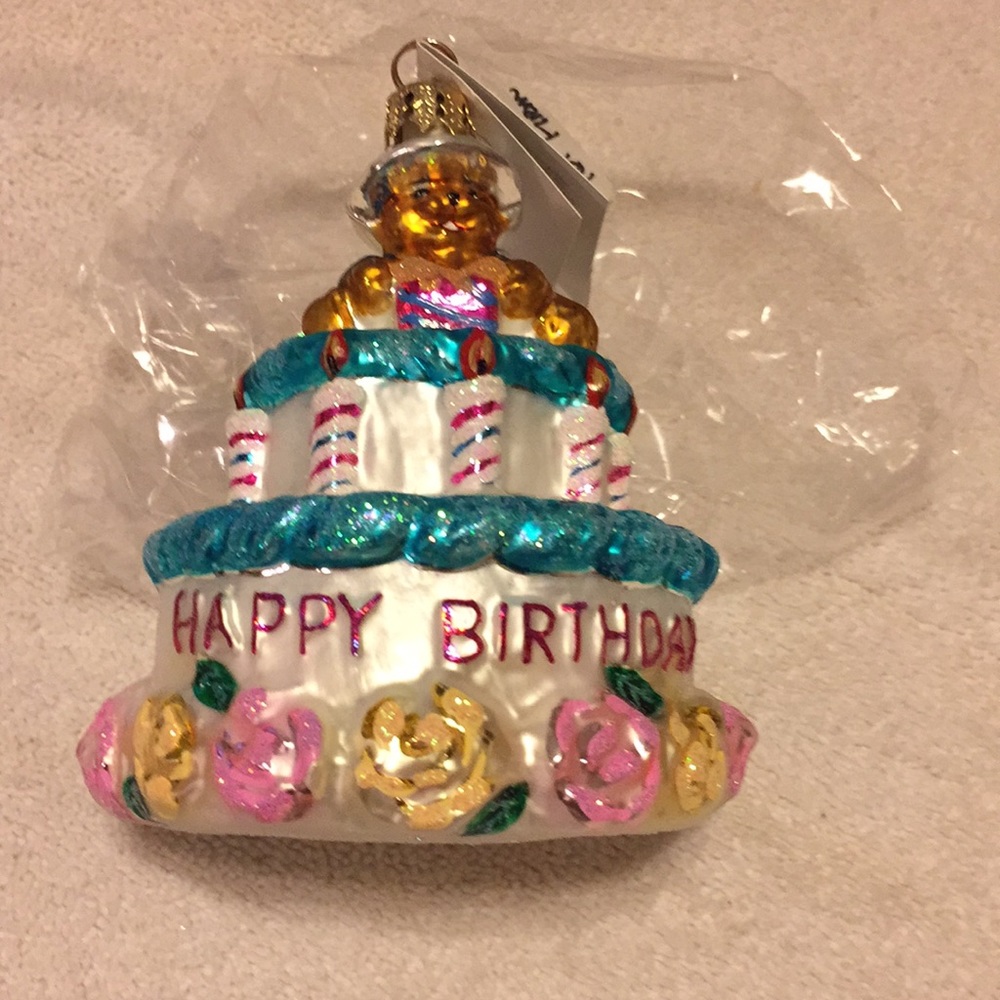 Christopher Radko Christmas Ornament Cubcake Birthday